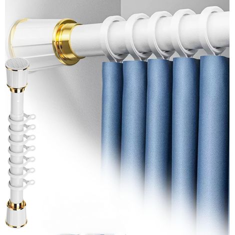 Tringle à rideau télescopique sans perforation, tringle à rideau de douche, tringle à séchage de vêtements extensible de 120 cm (1/5)