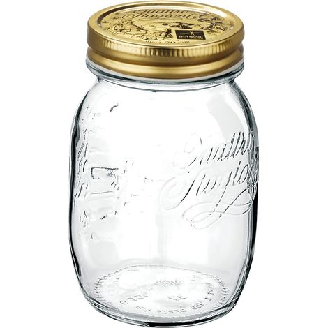 Bormioli Rocco Quattro Stagioni 12 Stück, Inhalt 500 ml, mit Deckel goldfarben
