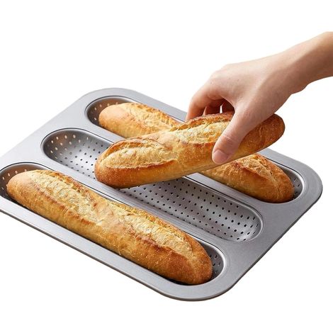 Stampo universale per pane francese, stampo per sandwich fatto in casa, stampo per pane con fori, per la colazione in cucina, uso commerciale, appartamento (1/4)