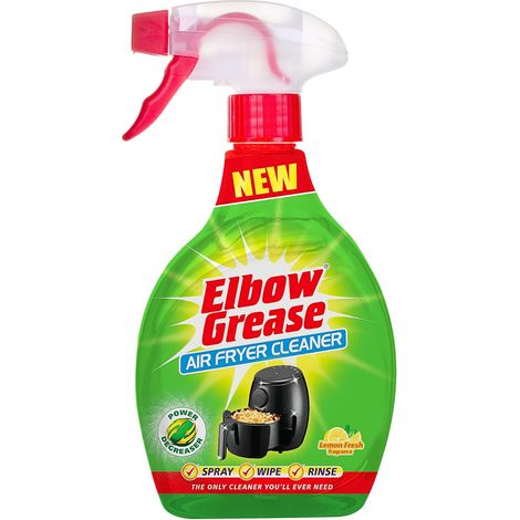 Spray nettoyant pour friteuse à air  Vaporisateur, mousse, essuyage, rinçage - Élimine la saleté, la graisse et la crasse (citron frais, 500 ml) (1/5)