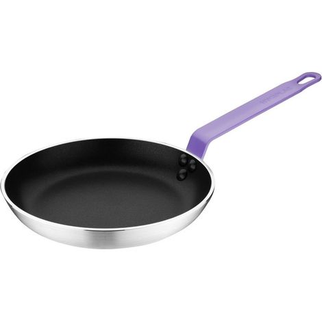 Poêle Aluminium Antiadhésive Teflon Platinium Plus avec Manche Violet 200mm - Hygiplas (1/5)