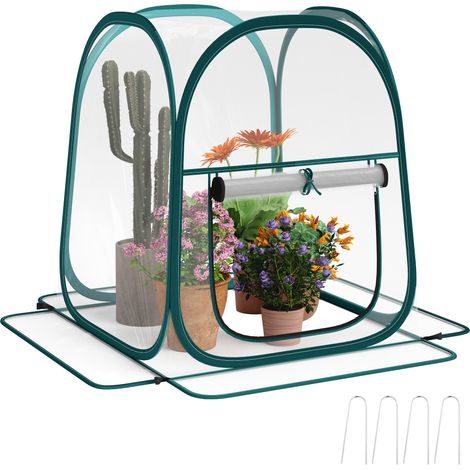 Mini Serra Pop Up 70x70x80 cm Pieghevole in Acciaio e Plastica (1/5)