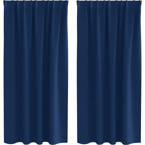 Maison Exclusive - Verdunkelungs-Vorhänge mit Ringen 2 pcs Dunkel
