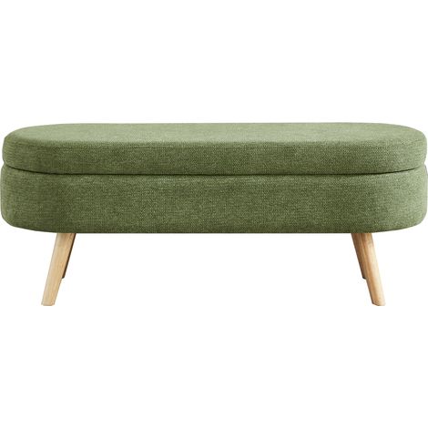 Banc de rangement 110 cm housse chenille moderne. Espace de stockage intégré,pratique pour l’aménagement de la maison.