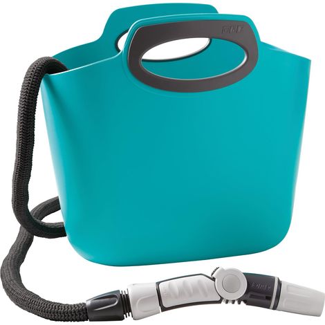Tuyau extensible pour Jardin, 30 Mètres, en Kit prêt à l’emploi, avec Sac - Conteneur en Plastique, Bleu, metri (1/5)