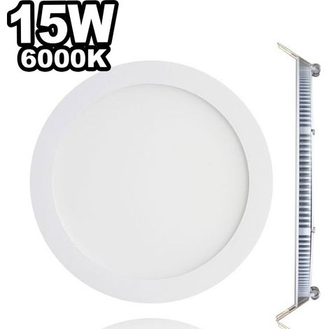 15W LED-Einbaustrahler, rund, extra flach Kaltweiß 6000K