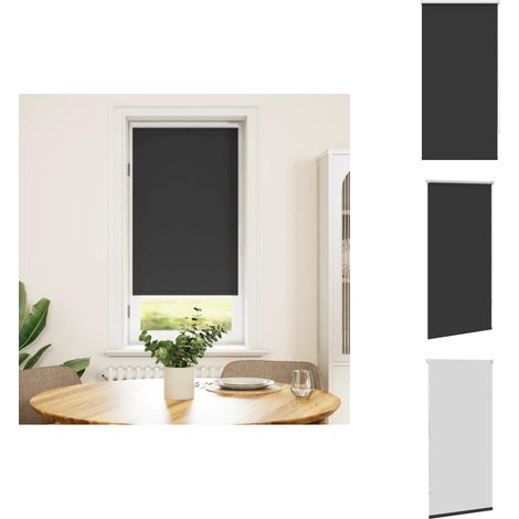 The Living Store Verdunkelungsrollo 64,4 x 120 cm, Stoffbreite 60 cm, Schwarz - Lichtdurchlässigkeit (1/5)