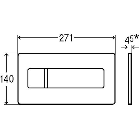 VIEGA 758820 Plaque de commande WC Visign for (1/4)