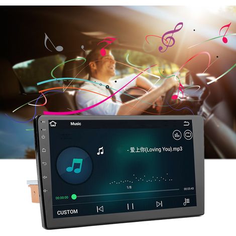 Autoradio 9 pouces avec écran tactile 1080p, lecteur MP5, Wi-Fi, navigation GPS, compatible Android 8.1 et iOS (1 Go + 16 Go). (1/5)