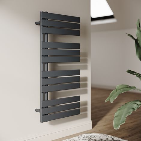SONNI Radiador Toallero de agua Toallero Baño Radiador Toallero de Paneles Conexión Lateral Radiador Secador de Toallas de Agua Caliente Antracita Mate 1038 x 500 mm 978W