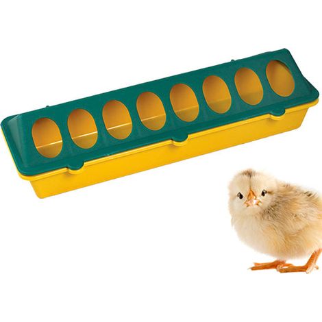 Comedero Pollitos Lineal - Comedero de plástico para Pollitos - 30 cm de longitud