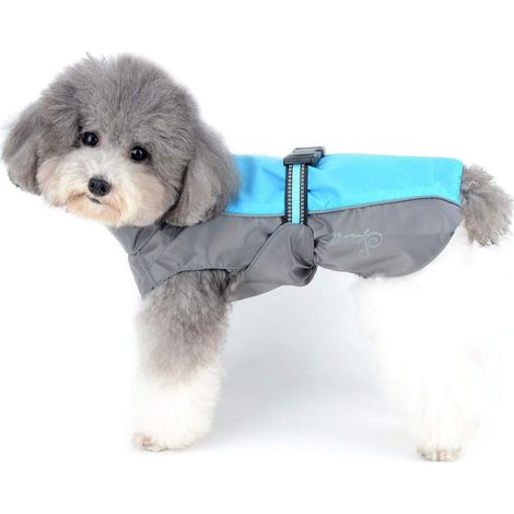 1 Veste Imperméable Chien Chat, Bandes Réfléchissantes, Doublure Maille, Pour Randonnée Pluie
