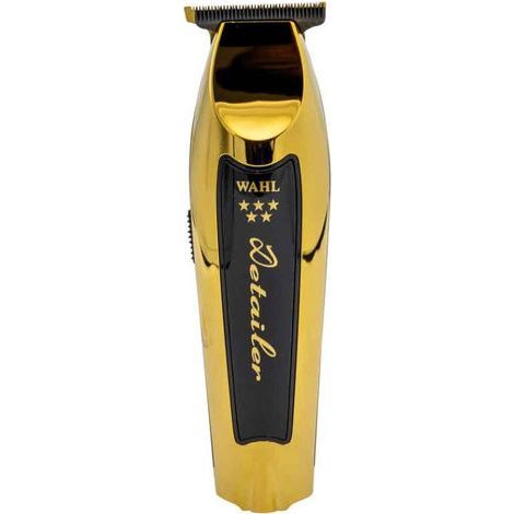 Tondeuse de finition Detailer Gold – Alimentation électrique – Tête de coupe en T chromée réglable à 0 – Pour contours précis – Wahl