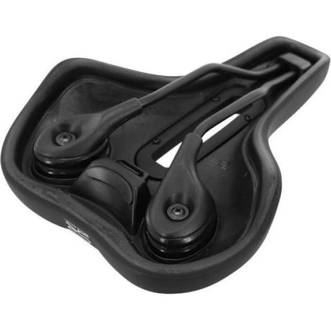 Selle anatomique avec trou central à mémoire de forme Freeway Fit Moderate - noir (1/4)