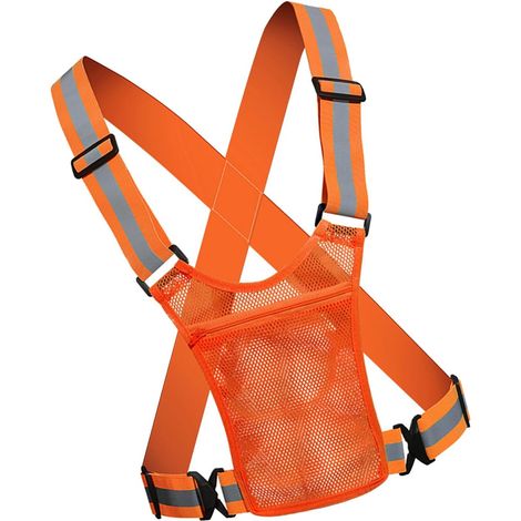 Gilet de sécurité réfléchissant – léger, ajustable, élastique, idéal pour les promenades nocturnes en extérieur, durable et sûr. (1/5)