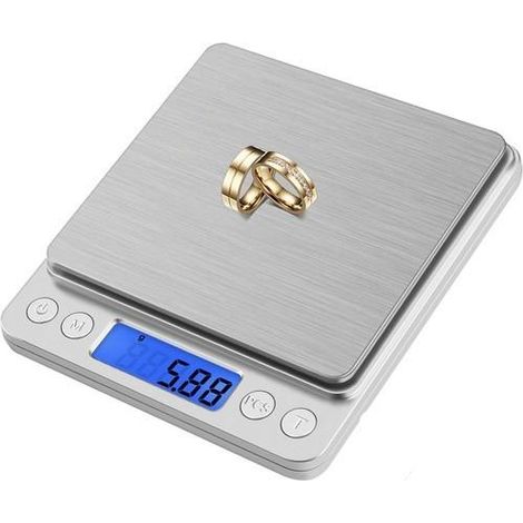 Balance numérique / Balance de cuisine 0,01 g - 500 g Argent-AquaForge (1/5)