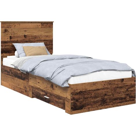 Struttura del letto Legno vecchio 90 x 190 cm Legno multistrato vidaXL