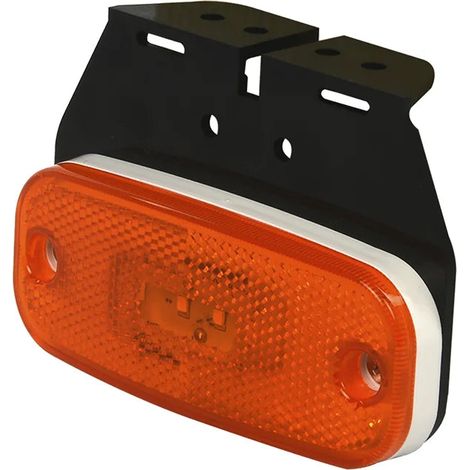 Feu De Position Latéral 10-30v Orange 110x45mm Led Avec Support (1/4)