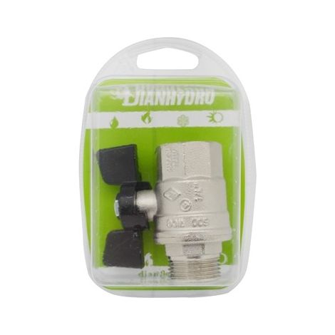 VALVOLA A SFERA MF CON FARFALLA BLISTER 3/4" DN 20 PN 40 (1/2)