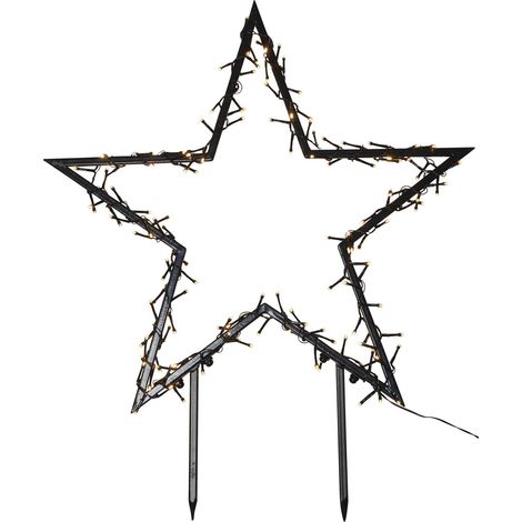 Star Trading Grande lampe d'extérieur « Spiky », fonctionnement sur secteur, minuterie, 140 sources lumineuses, H 73 cm, L 60 cm