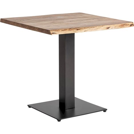 Table de bar industrielle en bois d'acacia noir finition naturelle - Noir bois naturel (1/5)