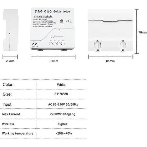 4-Kanal Tuya Zigbee Smart-Schaltermodul + Fernbedienung 85-250V Relais Smart Home