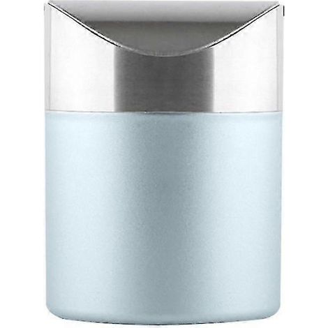 Mini-Edelstahl-Abfalleimer mit abnehmbarem Schwingdeckel, 1,5 l Fassungsvermögen, Tisch-Abfalleimer (1/3)