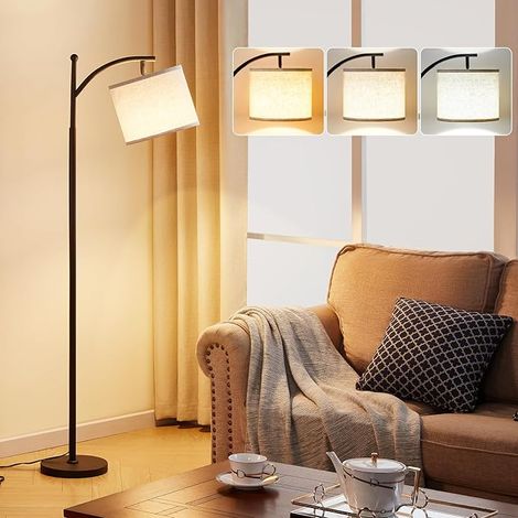 Lampe sur pied LED style vintage, ambiance luxueuse pour salon canapé, lampe sur pied chevet chambre