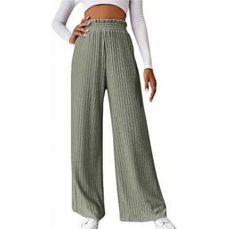 2 pantalons de jogging, taille haute, coupe droite, tissu doux et respirant, pour usage quotidien et bureau (1/5)