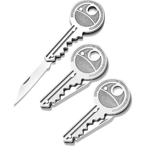Mini Couteau EDC Porte-Clés Pliant en Titane,mini cutter, Petit Mini Couteau de Poche EDC Compact et Léger, Ouverture Facile à Une Main, Multi-Usage pour Activités Extérieures (1/5)
