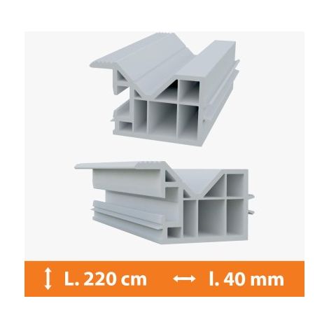 Direct Fenêtres – Tapée d'isolation PVC blanc 40 mm – Longueur 220 cm – Pour fenêtres et portes – PVC traité anti UV (1/2)