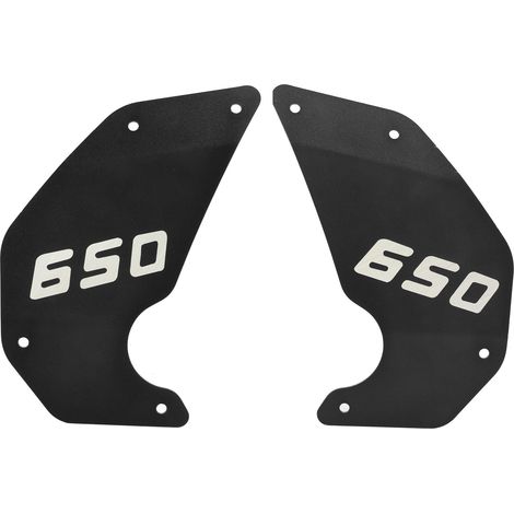 Qiilu Coperture laterali per telaio moto in lega di alluminio CNC, 2 pezzi, pannello di ricambio per telaio moto Vulcan S 650 (nero) (1/5)
