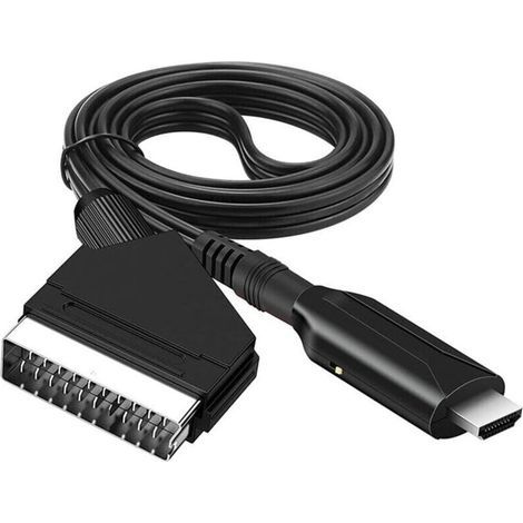 Câble péritel vers HDMI-Adaptateur péritel vers HDMI-Convertisseur audio vidéo péritel tout en un vers HDMI 1080p/720p. (1/4)