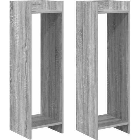 Maison Exclusive - Supporto per piante 2 pz Sonoma grigio 30 x 30 x 100 cm (1/5)