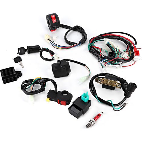 Faisceau électrique, bobine solénoïde, redresseur pour quad 50 cm3, 70 cm3, 110 cm3 et 125 cm3 (1/5)
