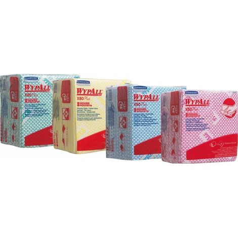 Serviette Papier X80 Plus plié en quatre rouge 240T (1/2)