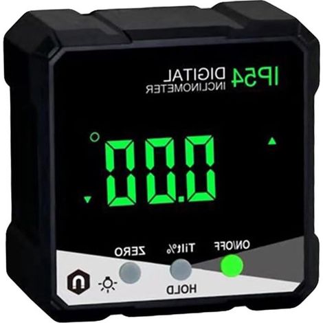 Inclinomètre numérique – Étanche – Écran LCD – Niveau magnétique 360° – Menuiserie et mesure (1/5)