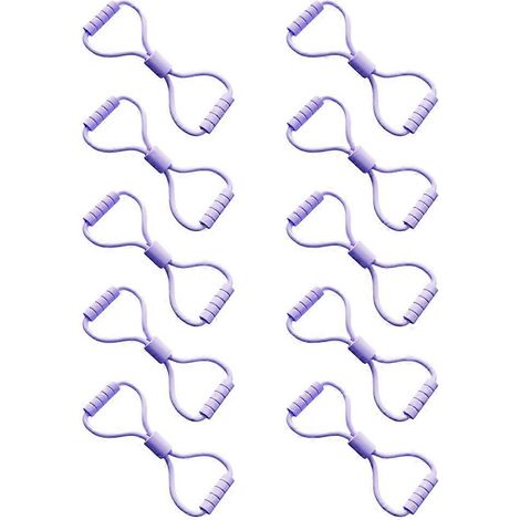 Elastisches Zugseil in Achterform für Frauen, ideal für Rückenfitness, Yoga zu Hause und Rückenmuskeltraining (lila). (1/5)