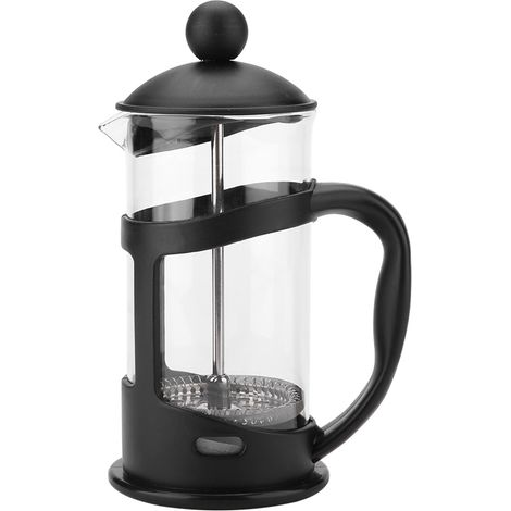 Cafetière à piston en acier inoxydable et verre, 350 mL, presse française portative pour café et thé, usage maison et bureau (1/5)