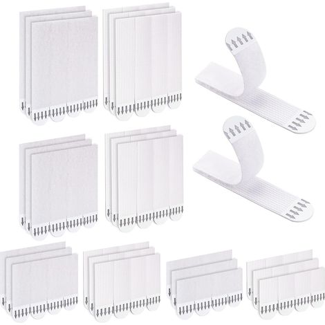 48 pares de tiras adhesivas para colgar cuadros, sin necesidad de taladrar, tiras adhesivas extraíbles y resistentes al agua para colgar marcos.