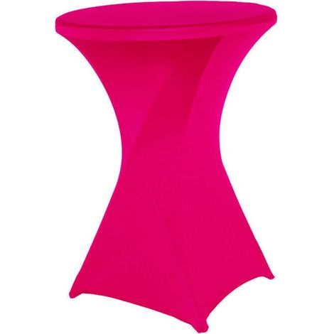 Housse de Table de bistrot - Mange Debout - Deco Cocktail - Stretch Spandex (rose rouge) 60cm×110cm (1/4)