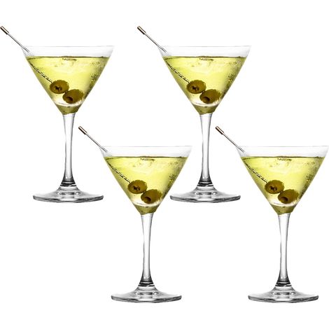 2 verres à cocktail en cristal soufflé à la main, hauteur 23,1 cm, diamètre 21,1 cm, épaisseur de paroi élégante, idéal pour espresso martini et apéritifs (1/5)