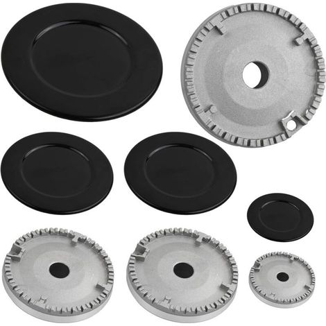 4 pcs Chapeaux de Brûleurs, Brûleur Cuisinière à Gaz, Chapeau de Couronne de BrûLeur à Gaz, pour Plaques de Cuisson Ariston, Indesit, Samet, Nardi (1/5)
