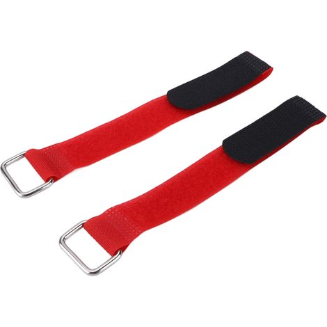 2 Pièces Sangles Élastiques Réglables 20x200mm pour Vélo, Sac à Dos, Ceinture d'Organisation - Rouge (1/5)