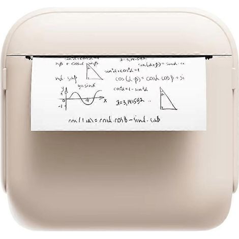 Imprimante thermique de poche, 203 ppp, sans fil, pour étiquettes et photos, avec un rouleau de papier, beige - JBMEDIA (1/4)