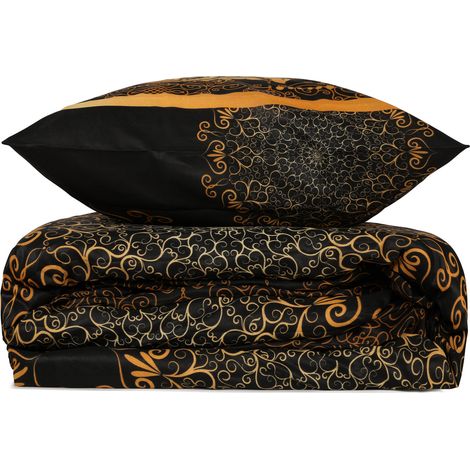 Copripiumino, copripiumino, biancheria da letto Set Nero Giallo Beige Marrone (1/3)