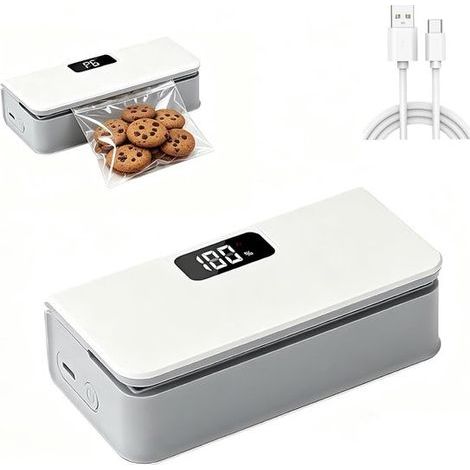 Mini-Beutelversiegler – 12,5 x 6,3 x 4 cm – 6 Temperaturstufen – 2-in-1-Versiegler mit Schneidefunktion und Magnet (1/5)