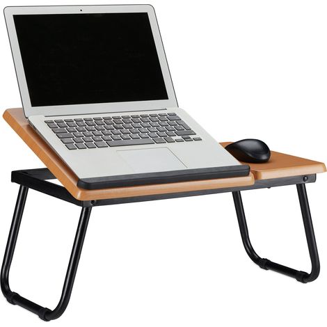 Relaxdays – Table support inclinable pour ordinateur portable – Bois MDF – Dimensions 23,5 x 56,3 x 31,6 cm – Réglable pour usage ergonomique