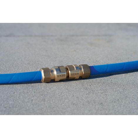 Raccord laiton fileté pour plomberie – Connecteur enfichable certifié KTW – Pour eau potable – Compatible systèmes courants – Geka (1/2)