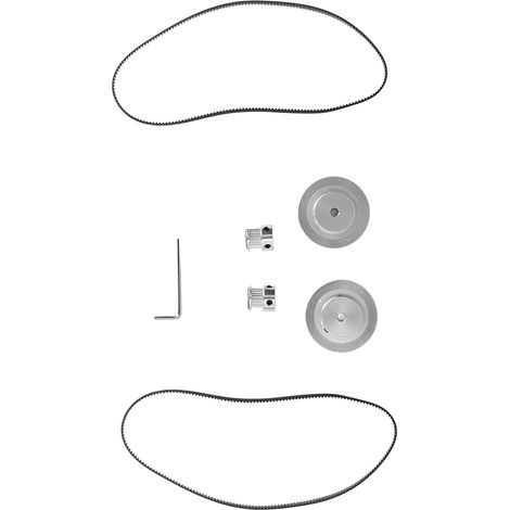 Ensemble de roues synchrones avec courroie haute performance et haute dureté pour imprimante 3D, alésage de 5 mm / 0,2 pouce (1/5)